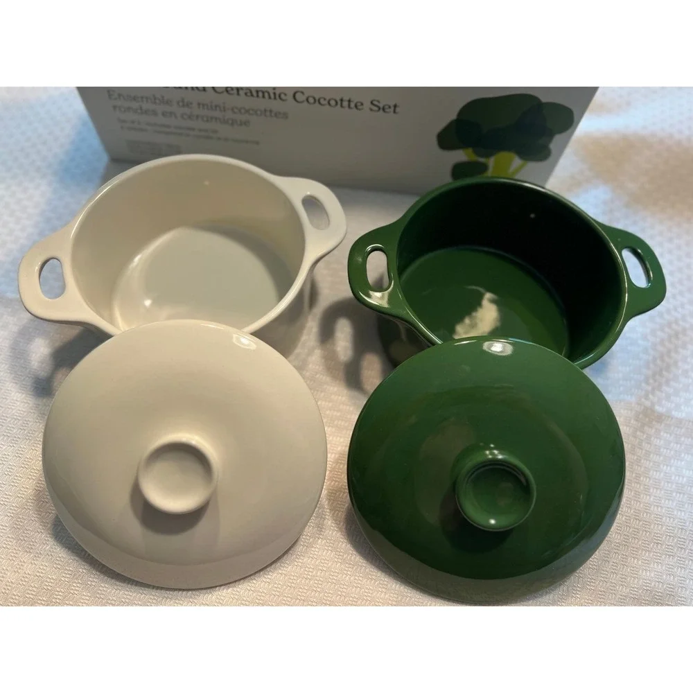 Brocc Your Body Mini Round Ceramic Cocotte Set